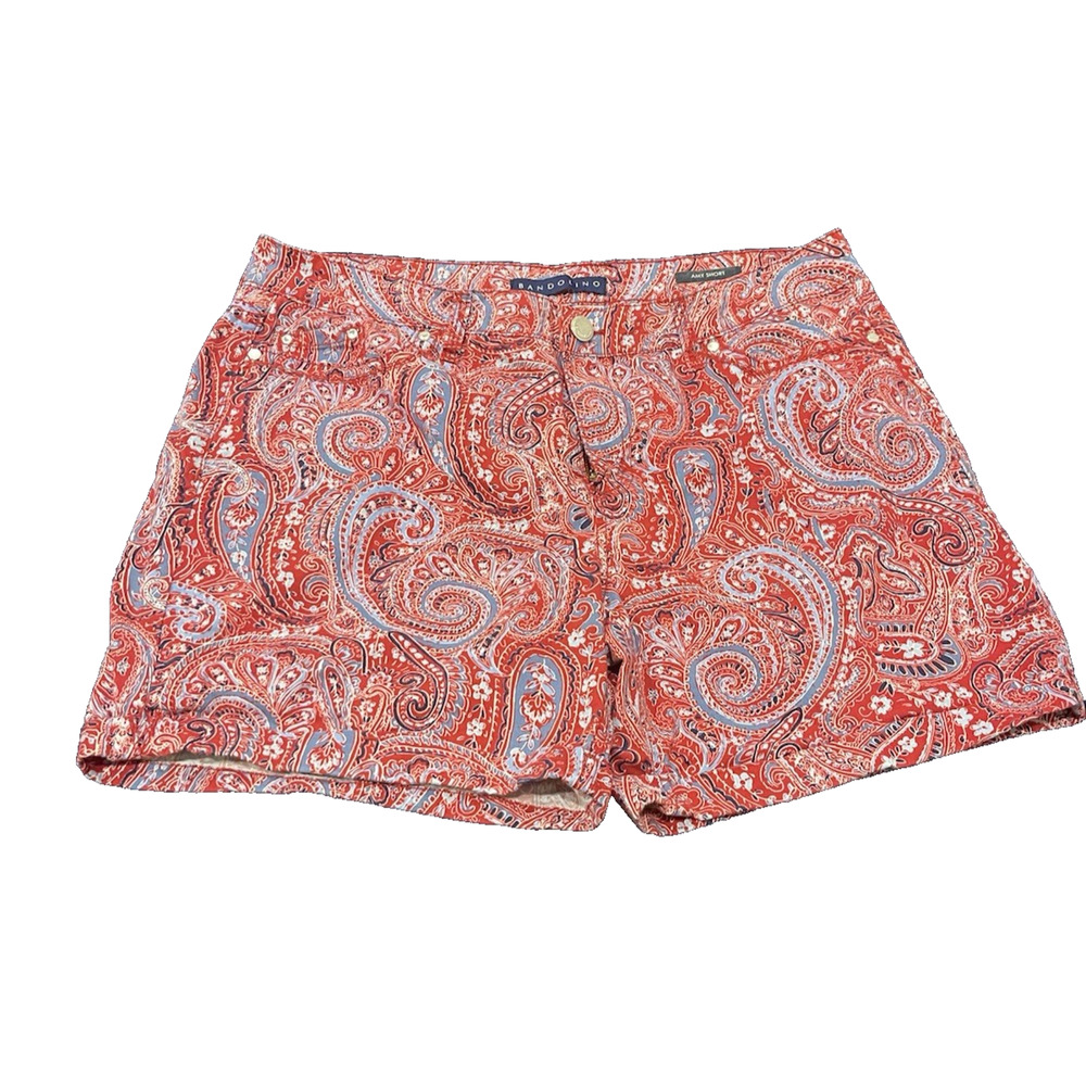 Bandolino Paisley Cotton Stretch Shorts Size 10
